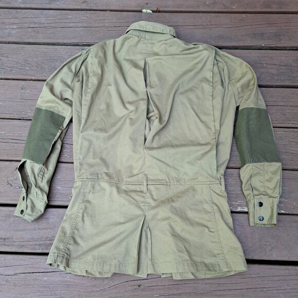 What Price Glory Military Jacket Beige Men Size Large 36 Elbow Patches VTG - Picture 2 of 11